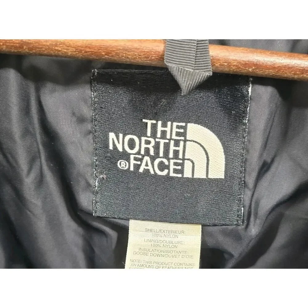 The North Face Jacket Mens 2XL Black Green Goose Down 700 FP Vtg Y2K Coat Nuptse